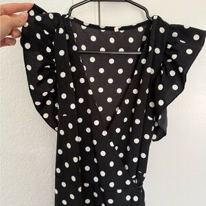 Black and White Vintage Polka Dot Dress